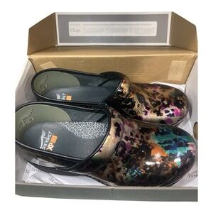 Dansko XP 2.0 Women's 40 9.5-10 Clogs Purple Leopard Patent Leather  Shoes